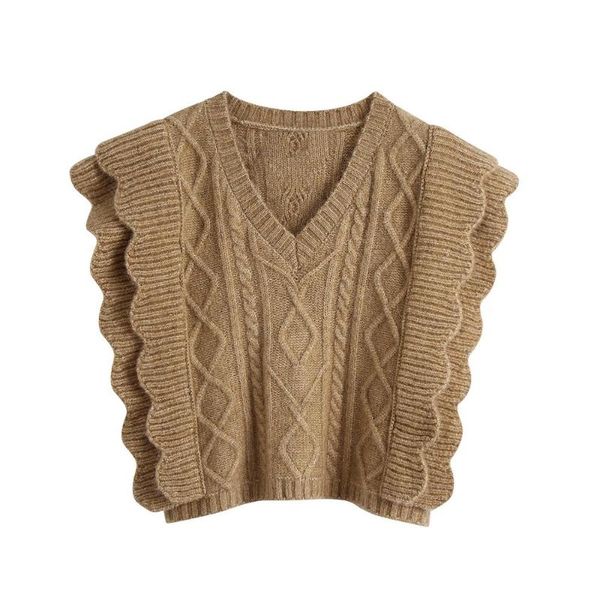 women's sweaters wenqing woemns casual loose bf style short cable knit twist v neck cropped vests, White;black
women's sweaters wenqing woemns casual loose bf style short cable knit twist v neck cropped vests, White;black