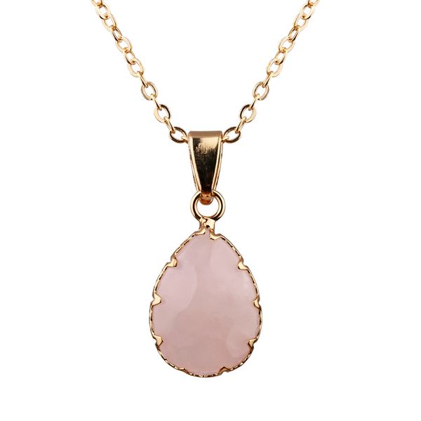 water drop rose quartz powder pink crystal copper package edge pendant necklace fashion necklace women jewelry, Silver
water drop rose quartz powder pink crystal copper package edge pendant necklace fashion necklace women jewelry, Silver