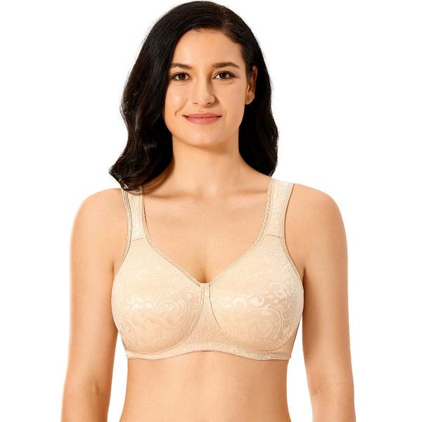 women's comfort smooth wireless minimizer bra plus size unlined jacquard lace bras, Red;black
women's comfort smooth wireless minimizer bra plus size unlined jacquard lace bras, Red;black