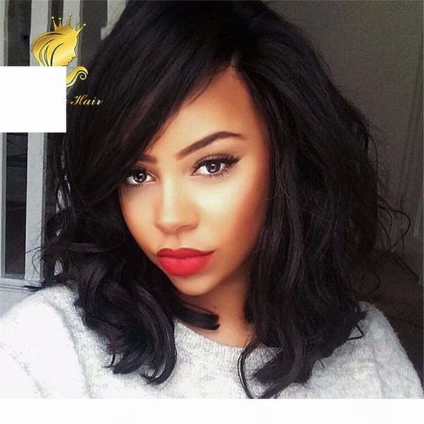 short bob front lace wigs brazilian natural wave black bob wig full lace human hair wigs for black women with baby hair, Black;brown
short bob front lace wigs brazilian natural wave black bob wig full lace human hair wigs for black women with baby hair, Black;brown
