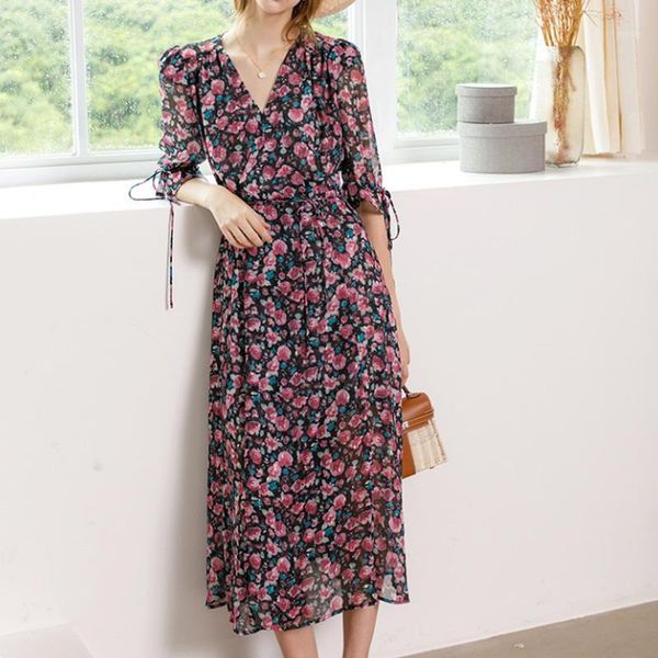 women dress 2020 spring and summer puff sleeve print v-neck lace dress for holiday beach1, Black;gray
women dress 2020 spring and summer puff sleeve print v-neck lace dress for holiday beach1, Black;gray