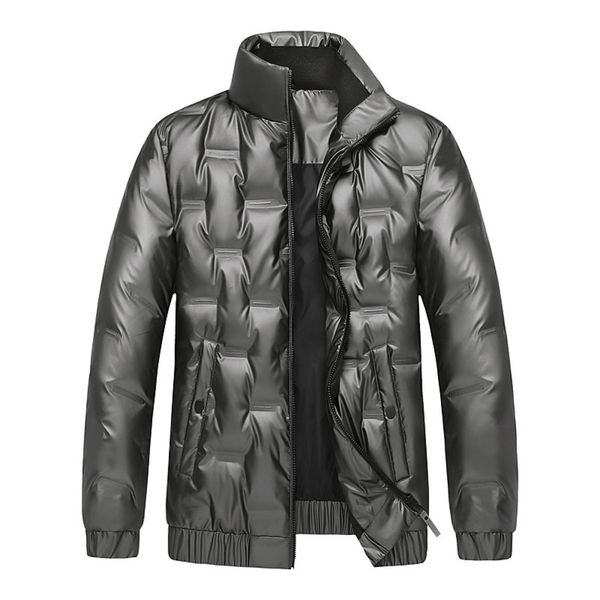 men's new winter down solid color slim stand collar outdoor work leisure thickened et, Black
men's new winter down solid color slim stand collar outdoor work leisure thickened et, Black
