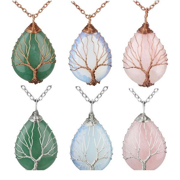 natural quartz opal stone pendants handmade rose gold color handmade tree of life wrapped drop shaped crystal pendant jllgkl, Black
natural quartz opal stone pendants handmade rose gold color handmade tree of life wrapped drop shaped crystal pendant jllgkl, Black