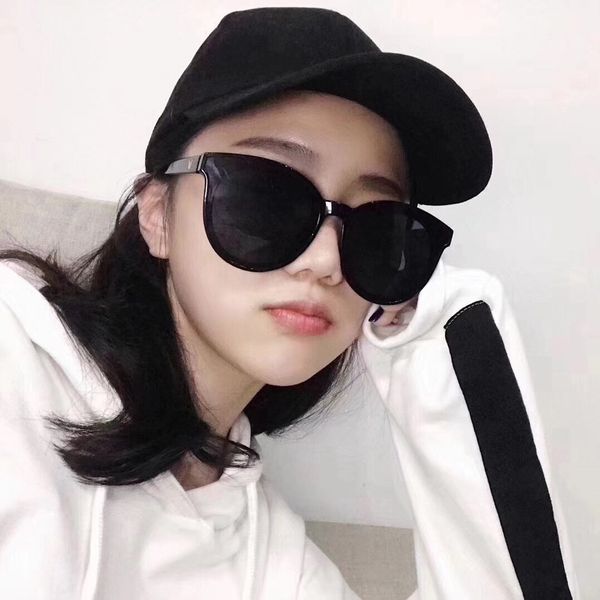 women's new korean personality simple star style round big face thin sunglasses men's fashion glasses, White;black
women's new korean personality simple star style round big face thin sunglasses men's fashion glasses, White;black
