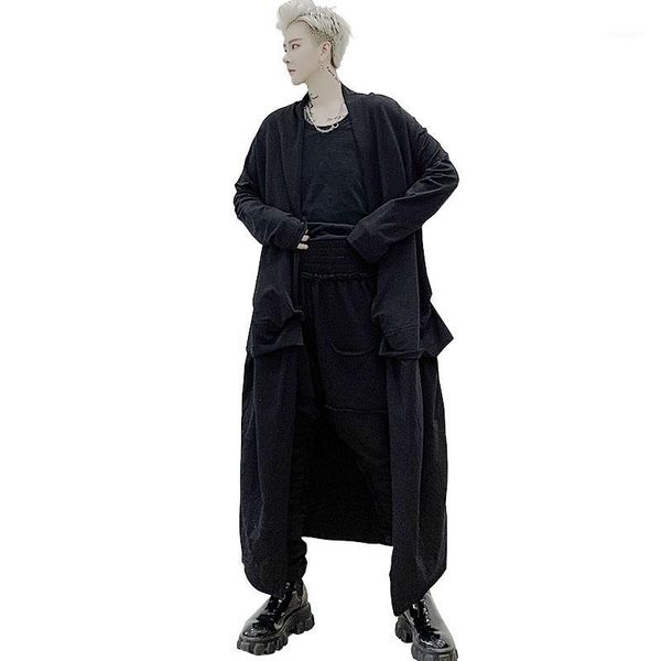 men's trench coats 2021 spring men black splice long cardigan coat male japan streetwear gothic hip hop loose jacket outerwear1, Tan;black
men's trench coats 2021 spring men black splice long cardigan coat male japan streetwear gothic hip hop loose jacket outerwear1, Tan;black