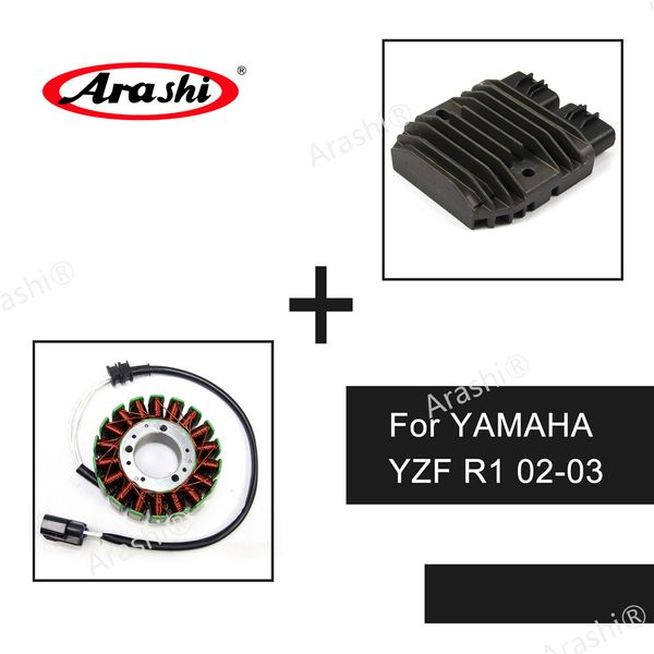arashi magneto engine generator stator coil & voltage regulator rectifier motorcycle accessories for yamaha yzf-r1 yzf r1 2002 - 2003
arashi magneto engine generator stator coil & voltage regulator rectifier motorcycle accessories for yamaha yzf-r1 yzf r1 2002 - 2003