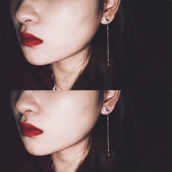 shijia pink romantic fresh charming swan tassel earrings female long elegant earrings female wechat fashion design, Silver
shijia pink romantic fresh charming swan tassel earrings female long elegant earrings female wechat fashion design, Silver