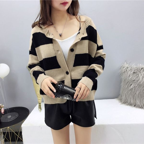 qkuhm korean cardigan style avocado matching striped sweater knitted cardigan cute wide striped autumn color green western 2020 sweater and, White;black
qkuhm korean cardigan style avocado matching striped sweater knitted cardigan cute wide striped autumn color green western 2020 sweater and, White;black