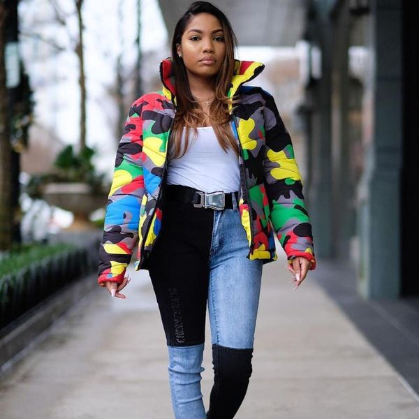 women's down & parkas coats women bright face camouflage printed dyed coat winter jacket cotton clothes warm baseball men #a, Black
women's down & parkas coats women bright face camouflage printed dyed coat winter jacket cotton clothes warm baseball men #a, Black
