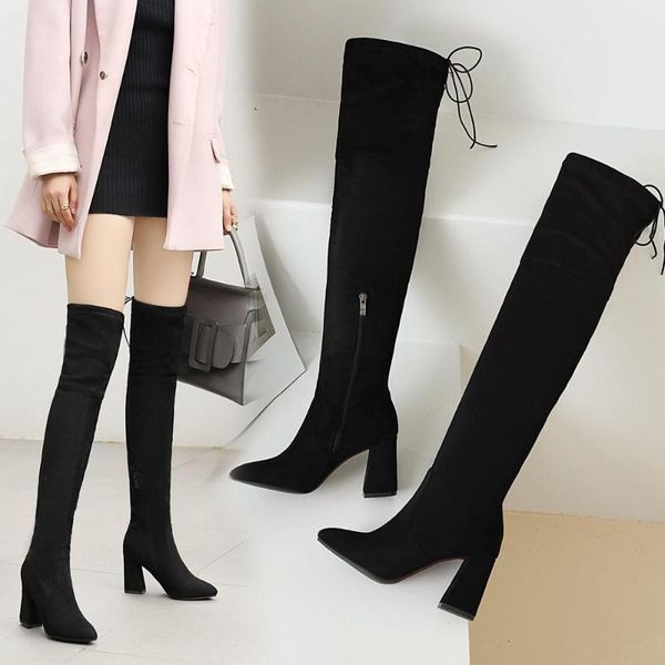 boots 2021 fashion faux suede slim over the knee winter women thigh high female heel shoes woman 34-43, Black
boots 2021 fashion faux suede slim over the knee winter women thigh high female heel shoes woman 34-43, Black