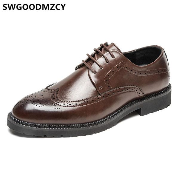 leather shoes men classic italian men formal shoes coiffeur brown dress luxury brogue office evening dress buty meskie, Black
leather shoes men classic italian men formal shoes coiffeur brown dress luxury brogue office evening dress buty meskie, Black