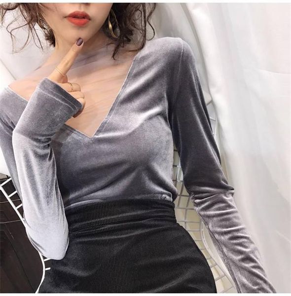 2020 women blouse mesh plus size girl solid hollow feminina v-neck office lady blusas female shirts 37810, White
2020 women blouse mesh plus size girl solid hollow feminina v-neck office lady blusas female shirts 37810, White