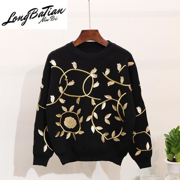 knitted set female autumn winter embroidery golden leaf sleeve sweater long pants ladies tracksuits loose two piece outfits1, White
knitted set female autumn winter embroidery golden leaf sleeve sweater long pants ladies tracksuits loose two piece outfits1, White