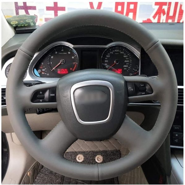 diy hand-stitched cowhide car steering wheel cover fit for audi old a4 b7 b8 a6 c6 2004-2011 q5 2008-2012 q7
diy hand-stitched cowhide car steering wheel cover fit for audi old a4 b7 b8 a6 c6 2004-2011 q5 2008-2012 q7