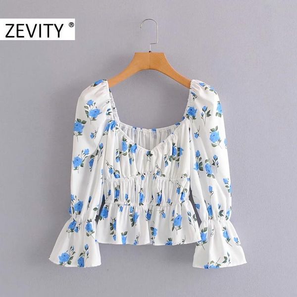 women's blouses & shirts zevity women elegant v neck flower print pleats casual smock blouse puff sleeve ruffles femininas ls7231, White
women's blouses & shirts zevity women elegant v neck flower print pleats casual smock blouse puff sleeve ruffles femininas ls7231, White