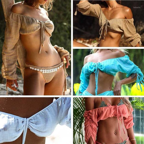 cover-ups slash neck women's t-shirt summer french romance white short sleeve crop tees bow backless casual cover-ups1
cover-ups slash neck women's t-shirt summer french romance white short sleeve crop tees bow backless casual cover-ups1