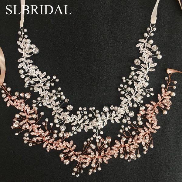 slbridal handmade wired rose gold crystal rhinestone wedding headband hair vine bridal headpiece hair accessories women jewelry, Golden;silver
slbridal handmade wired rose gold crystal rhinestone wedding headband hair vine bridal headpiece hair accessories women jewelry, Golden;silver