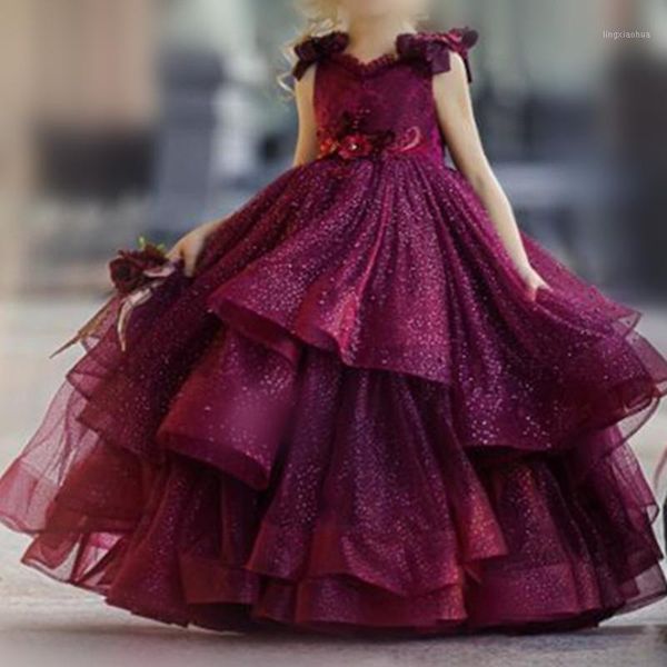 purple puffy flower girl dresses for wedding lace beads 3d floral appliqued pageant party gowns princess girl wear1, Red;yellow
purple puffy flower girl dresses for wedding lace beads 3d floral appliqued pageant party gowns princess girl wear1, Red;yellow