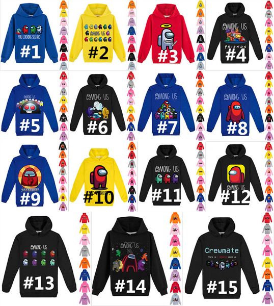15 styles among us sweatshirts children pullover game hoodies designer hooded sweater junior boy girl long sleeve blouse clothes g10605, Black
15 styles among us sweatshirts children pullover game hoodies designer hooded sweater junior boy girl long sleeve blouse clothes g10605, Black