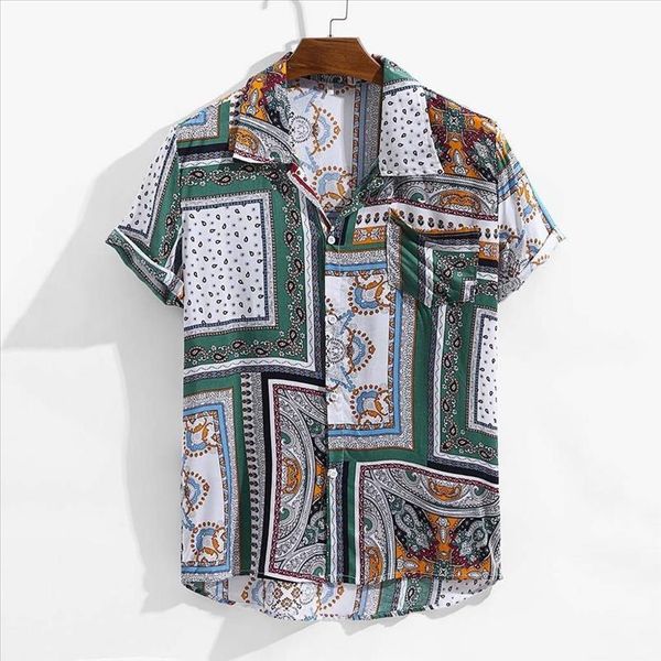 2021 men summer shirt blosue loose ethnic printed turn down collar short sleeve vintage streetwear shirts beach blouses, White;black
2021 men summer shirt blosue loose ethnic printed turn down collar short sleeve vintage streetwear shirts beach blouses, White;black