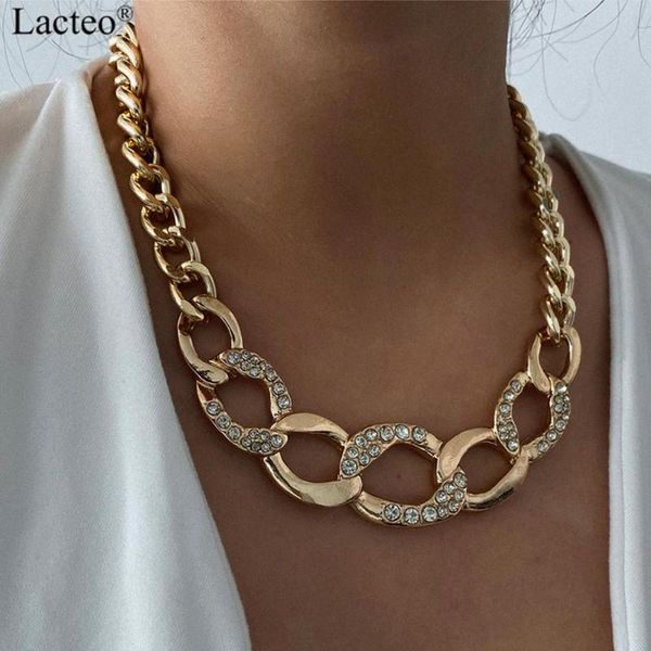 lacteo miami cuban shiny rhinestone choker necklace exaggerated gold color thick chunky chain charm necklace jewelry for women, Golden;silver
lacteo miami cuban shiny rhinestone choker necklace exaggerated gold color thick chunky chain charm necklace jewelry for women, Golden;silver