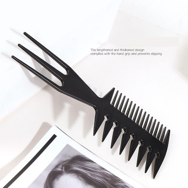 multi-functional three-sided hair pick afro comb oil head hairdressing pro wide tooth men styling hair salon, Silver
multi-functional three-sided hair pick afro comb oil head hairdressing pro wide tooth men styling hair salon, Silver