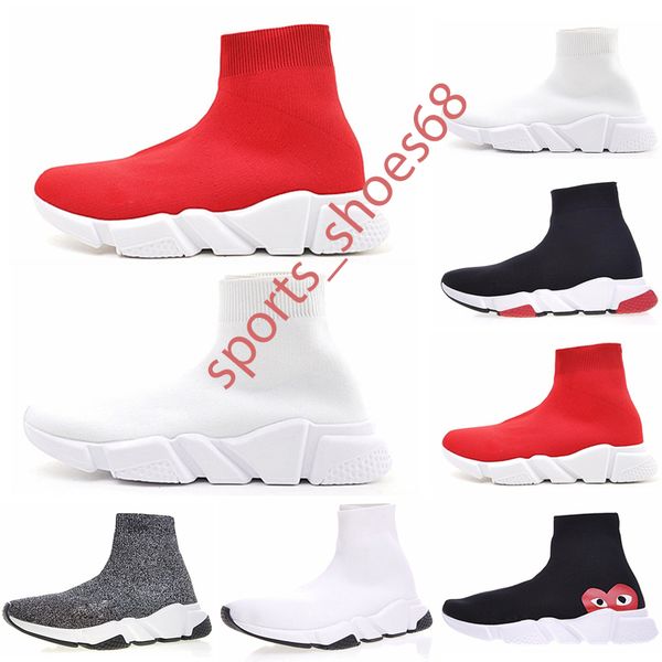 2021 new basketball shoes sock shoes speed trainer runner triple black stretch knit glitter paris fashion clear sole women mens casual sneak, White;red
2021 new basketball shoes sock shoes speed trainer runner triple black stretch knit glitter paris fashion clear sole women mens casual sneak, White;red