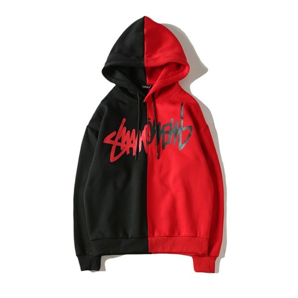 autumn and winter sweater male magic scratch printing hip-hop loose black and white stitching couple hooded jacket tide brand
autumn and winter sweater male magic scratch printing hip-hop loose black and white stitching couple hooded jacket tide brand