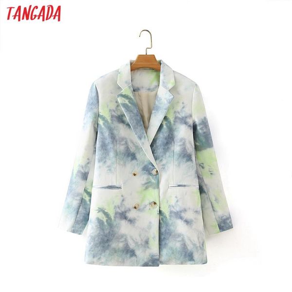 women's suits & blazers tangada women gray green tie dyle blazer female long sleeve elegant jacket europe fashion ladies da169, White;black
women's suits & blazers tangada women gray green tie dyle blazer female long sleeve elegant jacket europe fashion ladies da169, White;black
