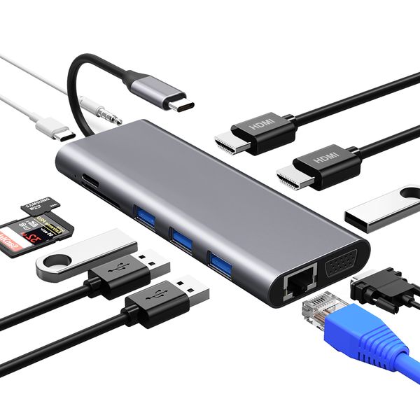 гуанчжоу юпин для 12 в 1 usb adaptador c para 1080p vga porta pd dual 4k hd-mi usb c hub macbook pro
гуанчжоу юпин для 12 в 1 usb adaptador c para 1080p vga porta pd dual 4k hd-mi usb c hub macbook pro
