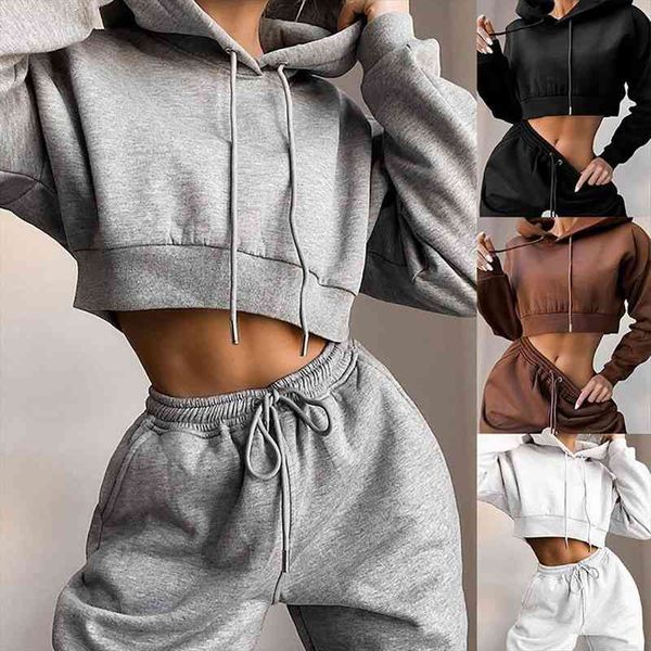 casual women spring autumn solid color hoodie pants two piece set sportswear tracksuit loose sportswear womens clothing womens, Gray
casual women spring autumn solid color hoodie pants two piece set sportswear tracksuit loose sportswear womens clothing womens, Gray