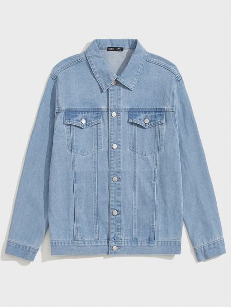 men flap pocket front denim jacket h9kz#, Blue
men flap pocket front denim jacket h9kz#, Blue