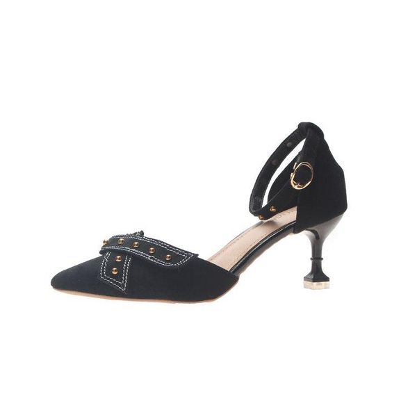 2020 spring new thin shallow mouth hollow single shoes stiletto cat with a word buckle high heels sandals, Black
2020 spring new thin shallow mouth hollow single shoes stiletto cat with a word buckle high heels sandals, Black