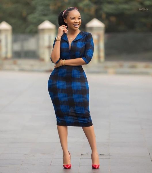 blue plaid women bodycon dress summer vintage office lady work midi dresses robe african 2020 high waist retro female dress1, White;black
blue plaid women bodycon dress summer vintage office lady work midi dresses robe african 2020 high waist retro female dress1, White;black