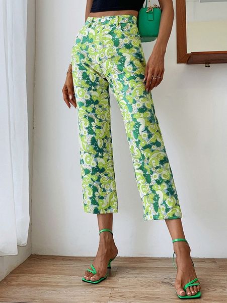 allover floral print capris pants c0yk#, Black;white
allover floral print capris pants c0yk#, Black;white