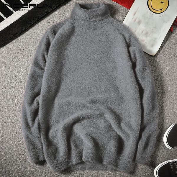 men's sweaters 2021 winter fashion mens sweater fake mink cashmere long sleeve warm jumper turtleneck fleece men pullovers streetwear i, White;black
men's sweaters 2021 winter fashion mens sweater fake mink cashmere long sleeve warm jumper turtleneck fleece men pullovers streetwear i, White;black