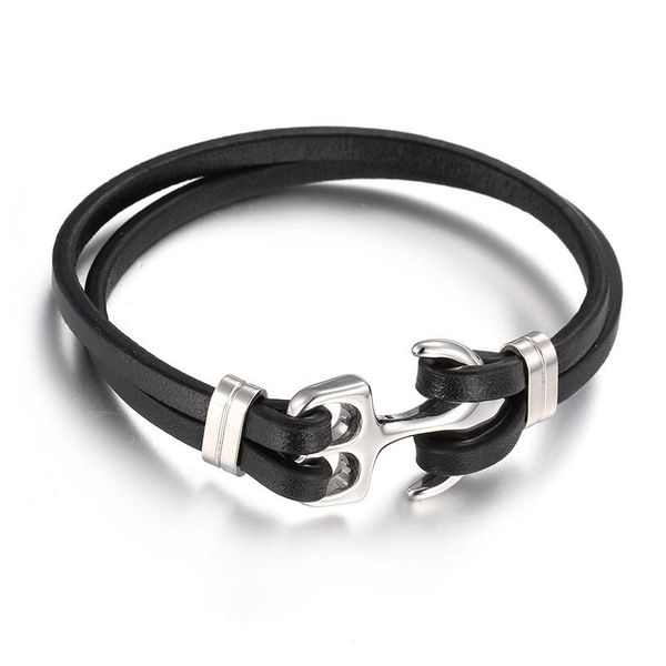 fashion personality retro anchor wild multi-layer hand-woven leather bracelet jewelry, Black
fashion personality retro anchor wild multi-layer hand-woven leather bracelet jewelry, Black