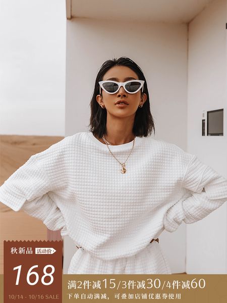 aria autumn short checkered sportswear women's round neck long sleeve casual pullover loose fitness wear
aria autumn short checkered sportswear women's round neck long sleeve casual pullover loose fitness wear
