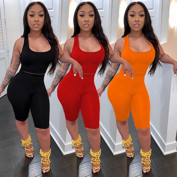 womens slim tracksuits summer solid color ladies fitness sports two piece sets tanks and skinny shorts, Gray
womens slim tracksuits summer solid color ladies fitness sports two piece sets tanks and skinny shorts, Gray