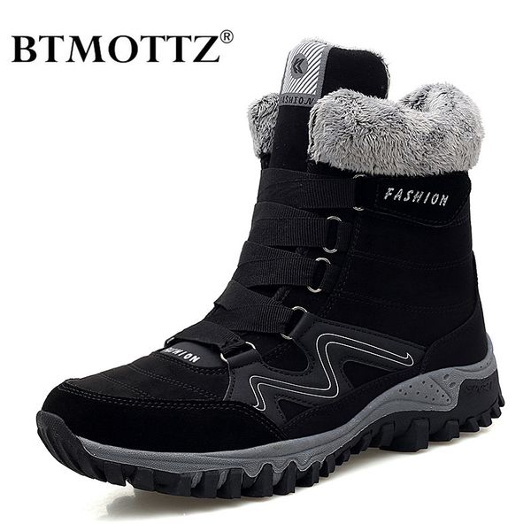 leather men boots winter with fur super warm snow boots men winter work casual shoes sneakers high rubber ankle boots, Black
leather men boots winter with fur super warm snow boots men winter work casual shoes sneakers high rubber ankle boots, Black