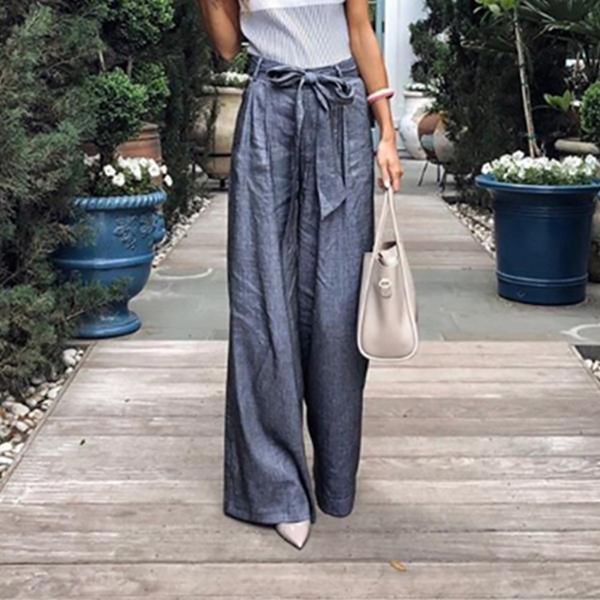 guyi 2020 women's loose casual pants, White
guyi 2020 women's loose casual pants, White