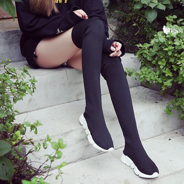 2021 the new fall half woman's shoes, elastic fabric shoes slide down her knee, women's boots, 's. s46q, Black
2021 the new fall half woman's shoes, elastic fabric shoes slide down her knee, women's boots, 's. s46q, Black