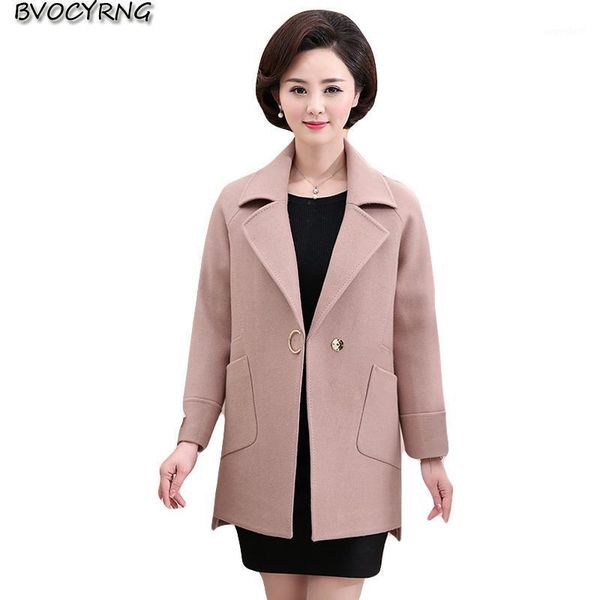 women's wool & blends spring woolen jacket female short middle-aged coats plus size women autumn coat high-end clothing parka k06151, Black
women's wool & blends spring woolen jacket female short middle-aged coats plus size women autumn coat high-end clothing parka k06151, Black