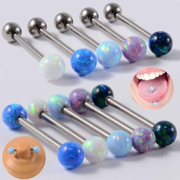 1pc surgical steel opal tongue barbell piercing opal nipple ring screw in barbell piercings tongue piercings women jewelry q bbyaik, Silver
1pc surgical steel opal tongue barbell piercing opal nipple ring screw in barbell piercings tongue piercings women jewelry q bbyaik, Silver