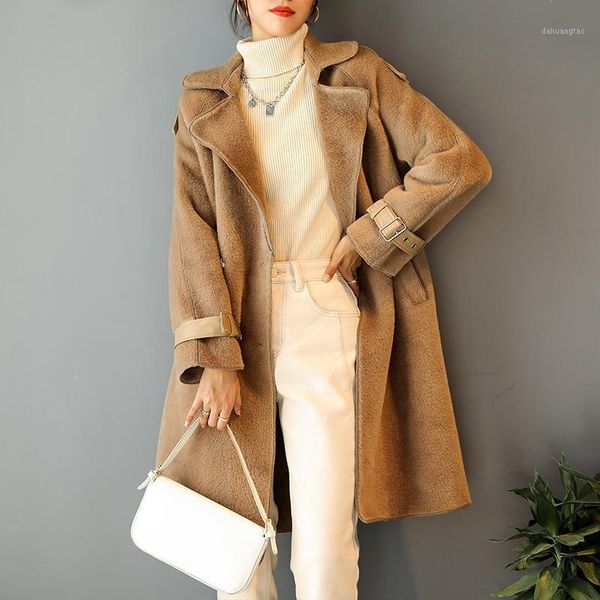 2021 autumn and winter new japanese women's small temperament windbreaker fashion lapel mid-length woolen coat women1, Tan;black
2021 autumn and winter new japanese women's small temperament windbreaker fashion lapel mid-length woolen coat women1, Tan;black