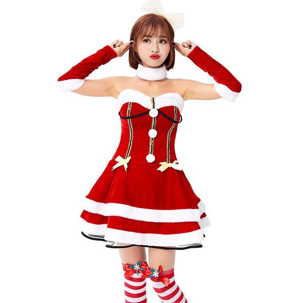 cute girl christmas red new year outfit santa claus costume ladies tube mini dress, Silver
cute girl christmas red new year outfit santa claus costume ladies tube mini dress, Silver