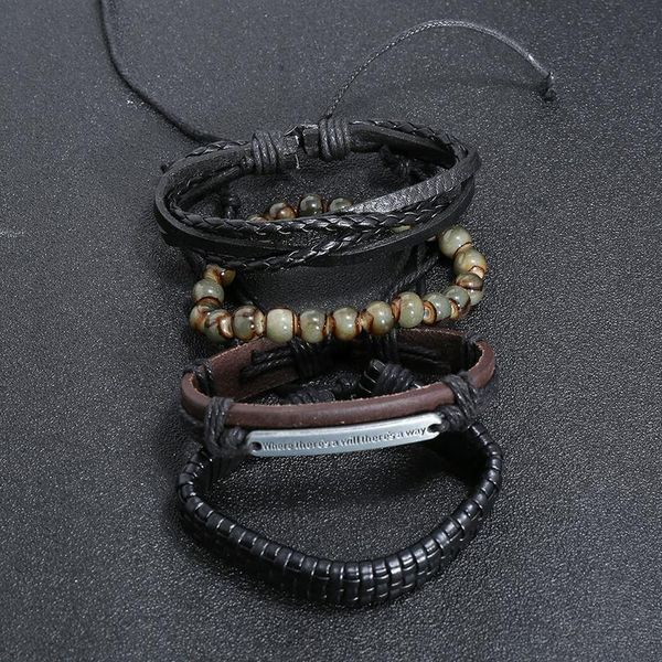 eif dock 4pcs/ set braided wrap leather bracelets for men vintage tiger eyes stone charm beads ethnic tribal wristband jllnsa
eif dock 4pcs/ set braided wrap leather bracelets for men vintage tiger eyes stone charm beads ethnic tribal wristband jllnsa