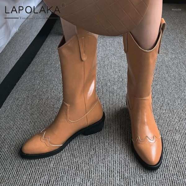 boots lapolaka 2021 fashion slip-on pointed toe mid calf woman shoes thick heels add fur spring autumn women female1, Black
boots lapolaka 2021 fashion slip-on pointed toe mid calf woman shoes thick heels add fur spring autumn women female1, Black