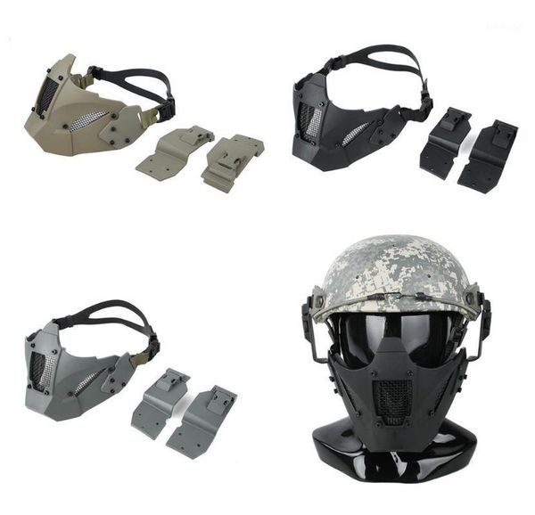 multi color helmet bk/de/fg jay fast module pdw mesh face guard tactical half face guard fit1, Black;gray
multi color helmet bk/de/fg jay fast module pdw mesh face guard tactical half face guard fit1, Black;gray