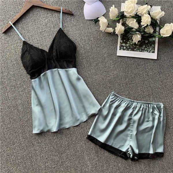 liiundr embroidery 2 piece set lace pijamas women sleepwear backless lingerie shorts silk stan summer nightwear 1576 t200429, Black;red
liiundr embroidery 2 piece set lace pijamas women sleepwear backless lingerie shorts silk stan summer nightwear 1576 t200429, Black;red